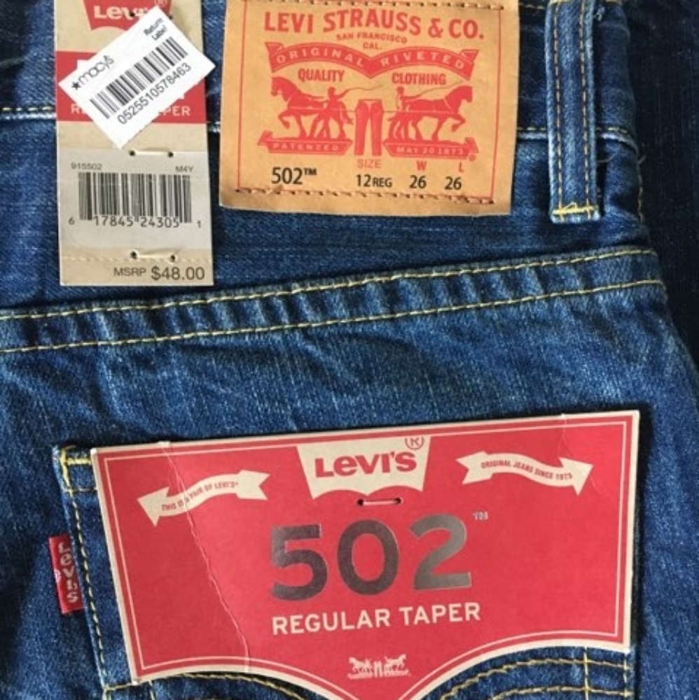 NWT LEVI'S 502 REGULAR TAPER FIT BIG BOY J…